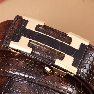 Men's belt crocodile pattern new automatic buckle young and middle-aged belt business trend fashion personality pants belt wholesale