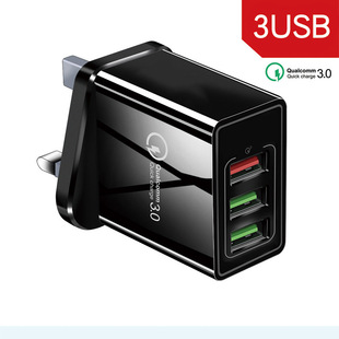 4USB многопортовое зарядное устройство Европейский стандарт Британское и американское зарядное устройство для мобильных телефонов qc3.0 Charger Travel 3-портовая быстрая зарядная головка