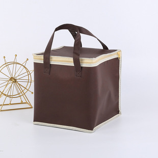 in stock non-woven aluminum foil insulation bag cake insulation bag zipper ice bag portable ice bag fresh fruit picnic bag