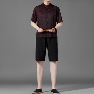 Summer New Chinese Style Chinese Style Tang Suit Shorts suit