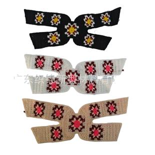 Imitation hand hook imitation hand embroidery ethnic style flower square shoe material upper foreign trade accessories water soluble semi-finished products custom Y374