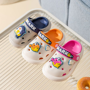 Children's slippers boys and girls 2024 new summer indoor children's home children's non-slip soft bottom baby hole shoes