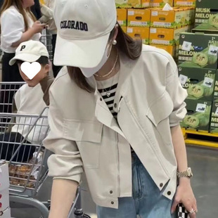 All-Match Leather Coat Women's Short 2025 Spring and Autumn New Korean Style Loose Casual Biker Fashion Jacket for Outer Wear