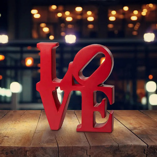 Творческий LOVE трехмерный деревянный орнамент алфавит арт-деко День Святого Валентина романтическая любовная атмосфера орнамент