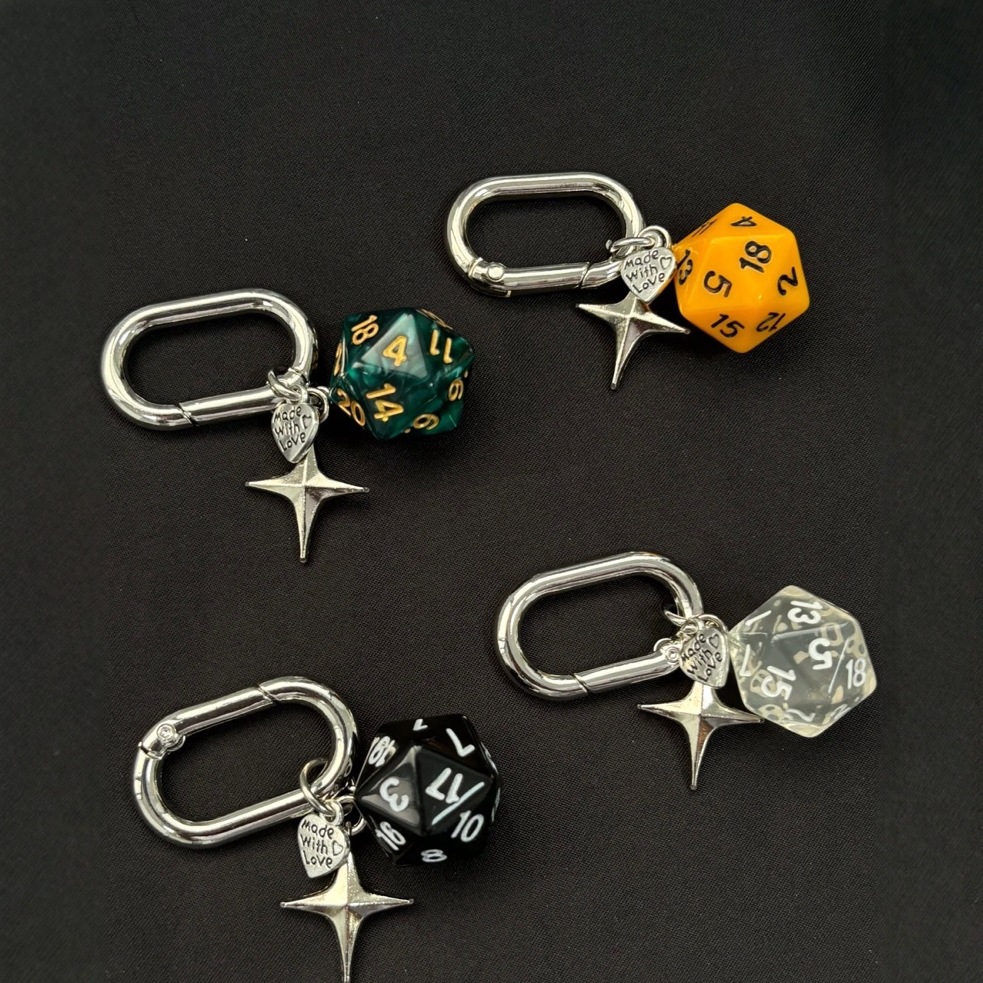 Retro Dice Keychain Love Man Star Retro Mobile Phone Hanging Chain Bag Pendant Middle Ancient Pendant Couple Hanging Decoration