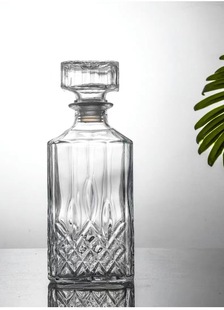 Square Diamond red wine bottle wine bottle sparkling wine bottle wholesale transparent glass empty wine bottle transparent bottle decanter manufacturers