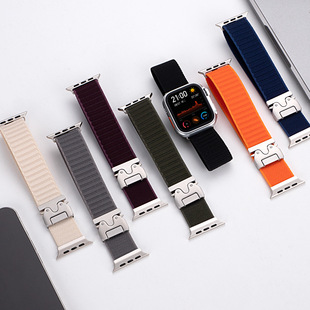 Применимо Apple applewatch ремешок для часов нейлоновый плетеный парашют пряжка iwatch8/9/10 мужской ремешок
