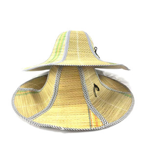 Folding Straw Hat Fisherman Hat Folding Hexagon Straw Hat Foldable Catch Hat Fishing Gear Supplies Wholesale