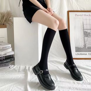 Черные носки JK женские весенние и летние носки тонкие длинные гольфы Zhuji White тонкие носки из Теленка оптом