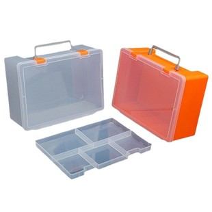 Transparent Portable Double Layer Thickened PP Plastic Box Toy Storage Box Toolbox Parts Packaging Box Universal Box