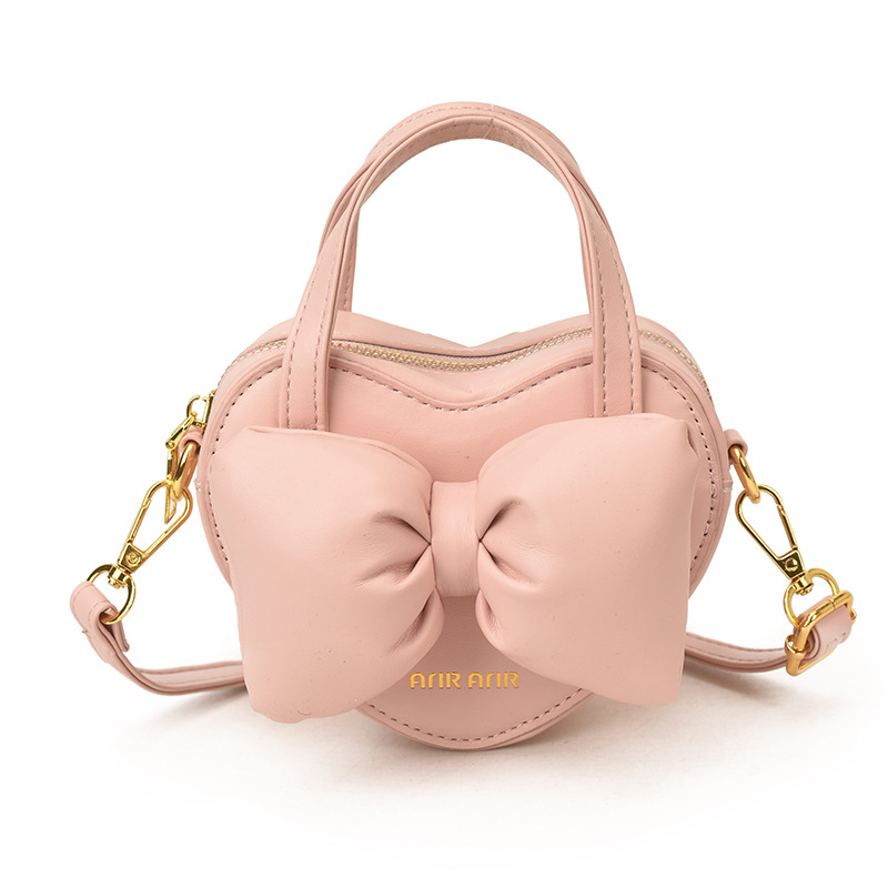 2026 New Style Heart-Shaped Bow Handbag for Girls, Accessories, Lipstick Crossbody Bag, Summer 2026