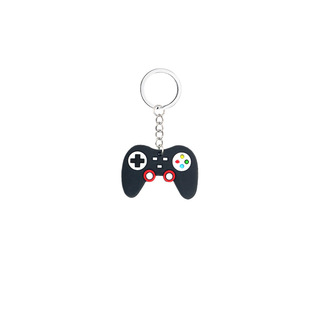 Cartoon game machine key chain PVC soft rubber fortress night game handle pendant jewelry small gift toys