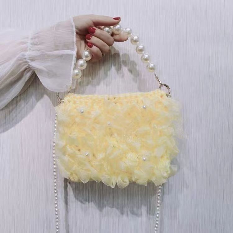 DIY craft kit for handmade chiffon ribbon bag, Chanel-style radish ribbon bag, a gift for your girlfriend.