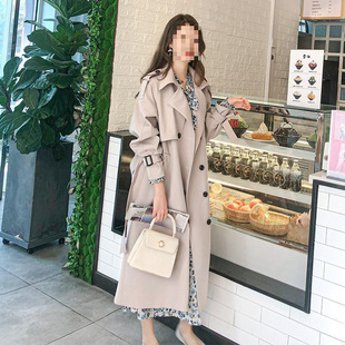 2024 spring new small Korean mid-length high-end sense coat coat chic this year popular trench coat women
