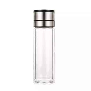 Wholesale One-Click Opening Tea and Water Separation Glass Cup Quick Opening Cup Car-Mounted Double-Layer Portable Tea Cup Water Cup Printable