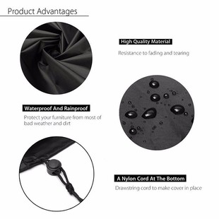 Cross-border hot sale in stock wholesale 210D Oxford cloth outdoor garden courtyard furniture rainproof waterproof sunscreen dust cover