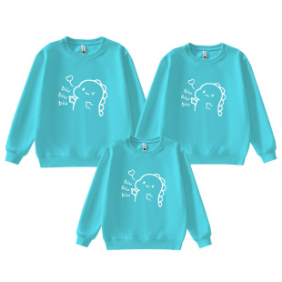 Little Dinosaur Parkinship Wear Autumn and Winter 2025 New Long-sleeved Family Decoration Cartoon Casual Long-sleeved High-end Mother and Dresses