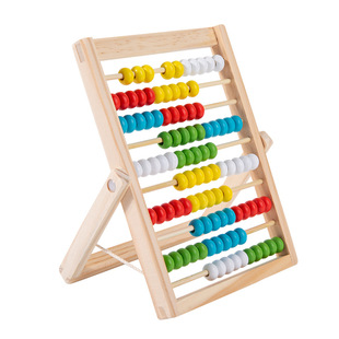 10-stage children's early education abacus rack wooden calculation rack for children and primary school students mathematics abacus addition and subtraction arithmetic teaching aids