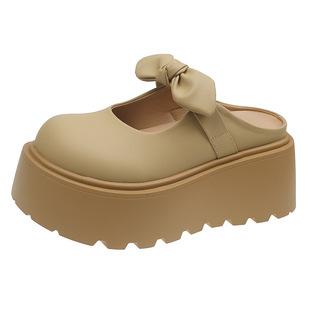 Fashion Skirt All-match Birkenstocks Shoes 2025 Spring New Arrival Round Toe Mary Jane Shoes Vintage Thick Bottom Shallow Mouth Slippers