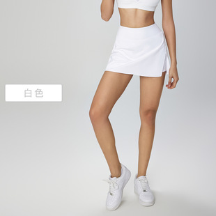 Aidu Same Style Fake Two-piece Anti-running-out Sports Short Skirt Women's High Waist Slimming Yoga Skirt Outdoor Fashion Tennis Skirt
