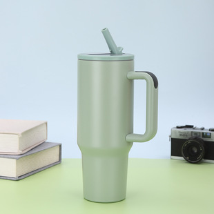 Новый стиль трансграничный 40oz двухслойный ледяной кубок герметичный изоляционный стакан складная соломка крышка портативный прямой напиток автомобильная чашка