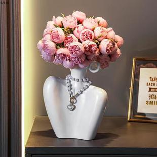 Advanced Sense Creative Body Modeling Art Vase Living Room Flower Arrange Household Wine Cabinet Decorations Niche Ornaments