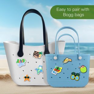 Кнопка Mom Life Dog Летняя сумка Bogg Обивка ПВХ Резиновая сумка Встроенная аксессуары Сумка