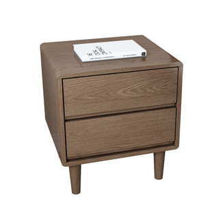 Bedside Table Pure Solid Wood Walnut Color Mini Small Narrow Cabinet Small Apartment Bedroom Drawer Storage Bedside Cabinet 45CM