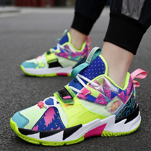 Student basketball shoes men's and women's shoes 10 spring 2021 new 12 boys breathable mesh sneaker 15 years old tide shoes