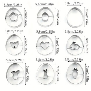430 Stainless Steel Easter Bunny Cookie Mold Cartoon Model Baking Tools Cookie Cut