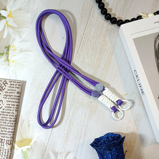 Explosive mobile phone diagonal lanyard adjustable mobile phone strap back clip lanyard plush mobile phone back clip mobile phone lanyard