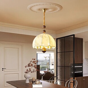American Retro Restaurant Chandelier Antique Bar Chandelier Walnut Designer Atmosphere French Bedside Lamp