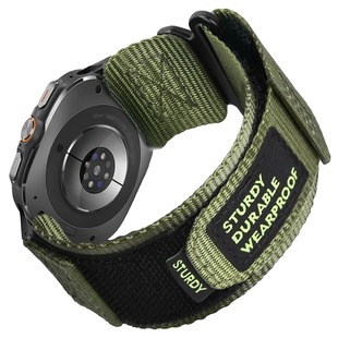 Применимо для Samsung Galaxy Watch7 Ultra 47 мм нейлоновый ремешок с двумя липучками тканый браслет