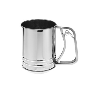 Hand-held Semi-automatic Flour Sieve Household Stainless Steel Flour Sieve Baking Auxiliary Tools Flour Filter Sieve Sugar Sieve
