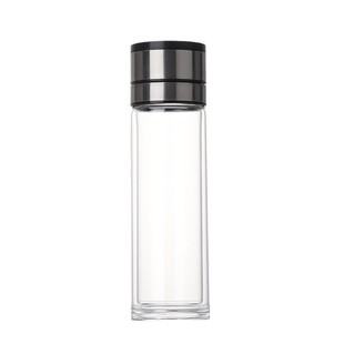 One-button open lid double-layer glass men's thickened heat insulation anti-scalding bubble cup high temperature business car water cup