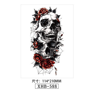 Cross-border exclusive for in stock wholesale new small half arm tattoo cross black animal waterproof tattoo tattoo