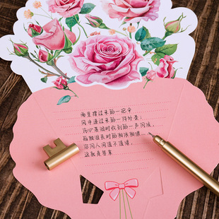 Cross-border bouquet three-dimensional hot greeting card festival thank you blessing send message card hand with gift creative small card