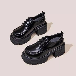 Sanfu Genuine Leather Shoes Women's 2025 Spring and Autumn New British Style Shorty Thick Bottom Increased Loafers Women's Single-layer Shoes