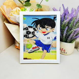 Free Shipping Diamond Painting DIY Handmade Children's Animation Kulomi Crayon Small New Masonry Painting Sticker Drill Point Drill Painting with Frame