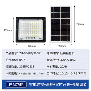 Household Solar Floodlight Split Outdoor Waterproof Huimin Rural Courtyard Wall-mounted Road Lighting Floodlight