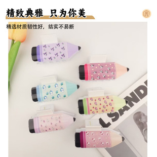 Sweet cartoon printing hair clip women's cute back of the head clip clip color pencil new hair accessories headdress wholesale