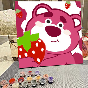 Digital oil painting diy coloring painting children's filling cartoon animation coloring handmade decorative painting living room landscape wholesale