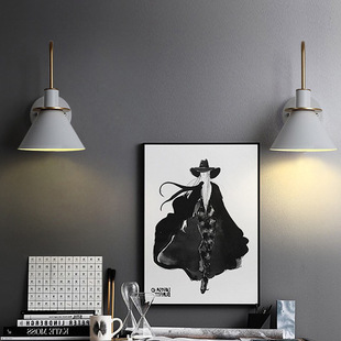 Simple Wall Lamp Living Room Creative Background Wall Aisle Wall Lamp Nordic Macaron Personality Bedroom Bedside Zhongshan Lamps