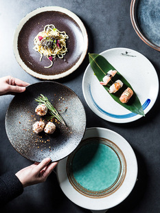 Japanese-style Dish Plate Ceramic Plate small size Bone-spitting Plate Rice Plate Food Flat Plate Tableware Bone Plate Household Dish