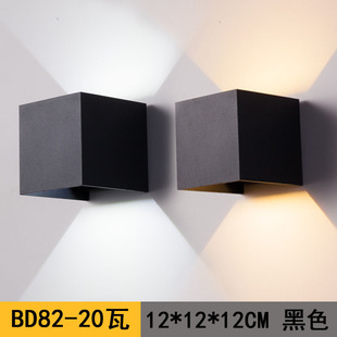 Wall lamp outdoor led simple front desk background wall light up and down square bedside stairs corridor aisle light in stock
