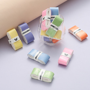 Gradient Badminton Hand Glue Non-slip Sweat Absorbing Strap Tennis Racquet Handle Wrapping Strap with Shock Absorbing Viscous Film Glue for Fishing Rod Grip