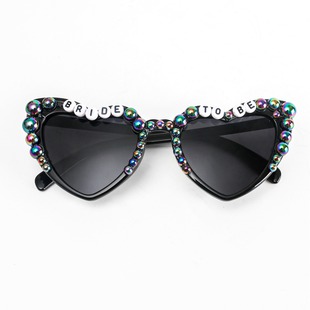 Amazon Cross Border Select English Letter Sunglasses BRIDE TO BE Sunglasses Women Factory in stock Wholesale