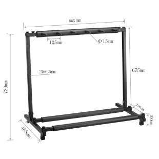 Multi-head guitar stand can hold 5 guitar display rack full disassembly small Volume 5-head guitar stand foreign trade