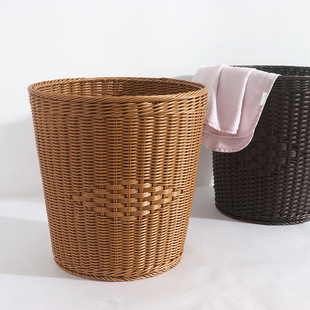 Laundry basket rattan-like large capacity woven laundry basket clothes storage bucket hotel bath towel storage basket