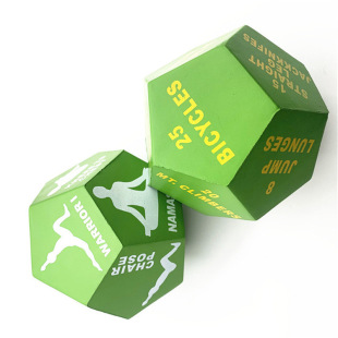 in stock 12 sides polyurethane sponge kids game throwing dice 6 sides PU color dice printable